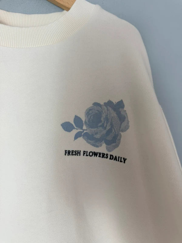 NEW Ex MS London Flower Marker Cream Jumper - Girls 8 - 9 Years - Discounted high street clothing for children, ladies and men including everyday wear and seasonal styles. UK online