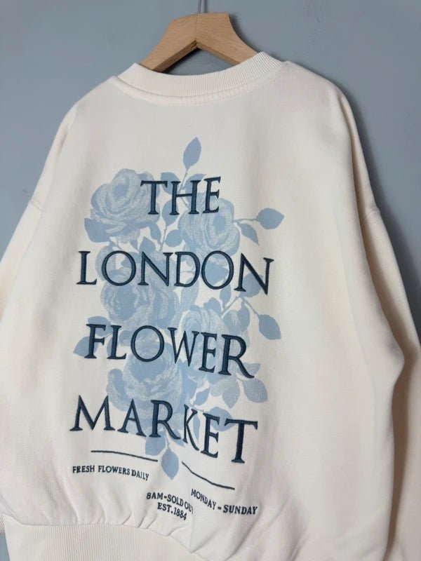 NEW Ex MS London Flower Marker Cream Jumper - Girls 8 - 9 Years - Discounted high street clothing for children, ladies and men including everyday wear and seasonal styles. UK online