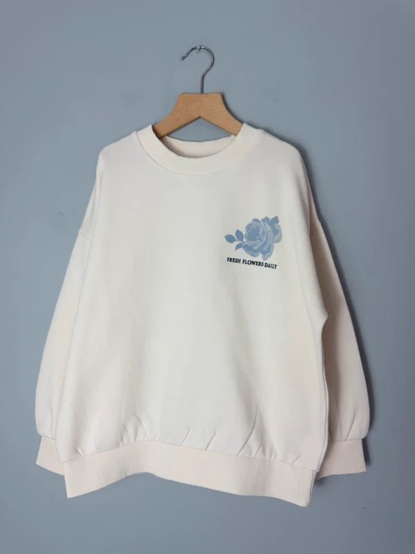 NEW Ex MS London Flower Marker Cream Jumper - Girls 8 - 9 Years - Discounted high street clothing for children, ladies and men including everyday wear and seasonal styles. UK online