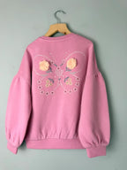 NEW Ex M&S Pink Floral Butterfly Sweatshirt Jumper - Girls 7 - 8 Years - Discounted high street clothing for children, ladies and men including everyday wear and seasonal styles. UK online