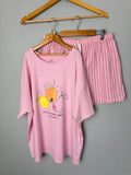 NEW Ex M&S Pink Fruit Lemon Orange 2 Piece Summer Pyjama Set - Girls 14 - 15 Years - Discounted high street clothing for children, ladies and men including everyday wear and seasonal styles. UK online