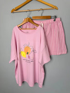 NEW Ex M&S Pink Fruit Lemon Orange 2 Piece Summer Pyjama Set - Girls 14 - 15 Years - Discounted high street clothing for children, ladies and men including everyday wear and seasonal styles. UK online