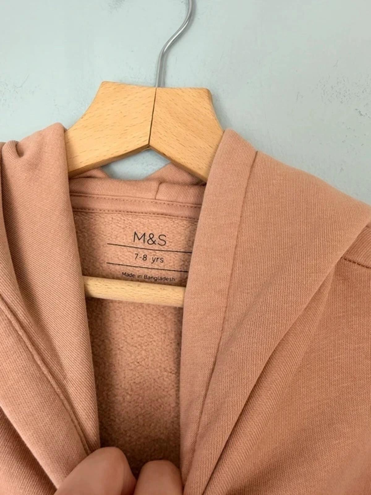 NEW Ex M&S Surf Club Sand Beige Hoodie Jumper Unisex Girls Boys 7 - 8 Years - Discounted high street clothing for children, ladies and men including everyday wear and seasonal styles. UK online