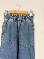 NEW Ex Next Blue Ruffle Waist Straight Leg Denim Jeans - Girls 9 Years - Discounted high street clothing for children, ladies and men including everyday wear and seasonal styles. UK online