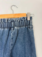 NEW Ex Next Blue Ruffle Waist Straight Leg Denim Jeans - Girls 9 Years - Discounted high street clothing for children, ladies and men including everyday wear and seasonal styles. UK online