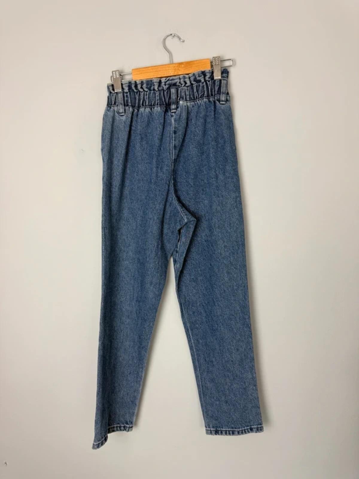 NEW Ex Next Blue Ruffle Waist Straight Leg Denim Jeans - Girls 9 Years - Discounted high street clothing for children, ladies and men including everyday wear and seasonal styles. UK online