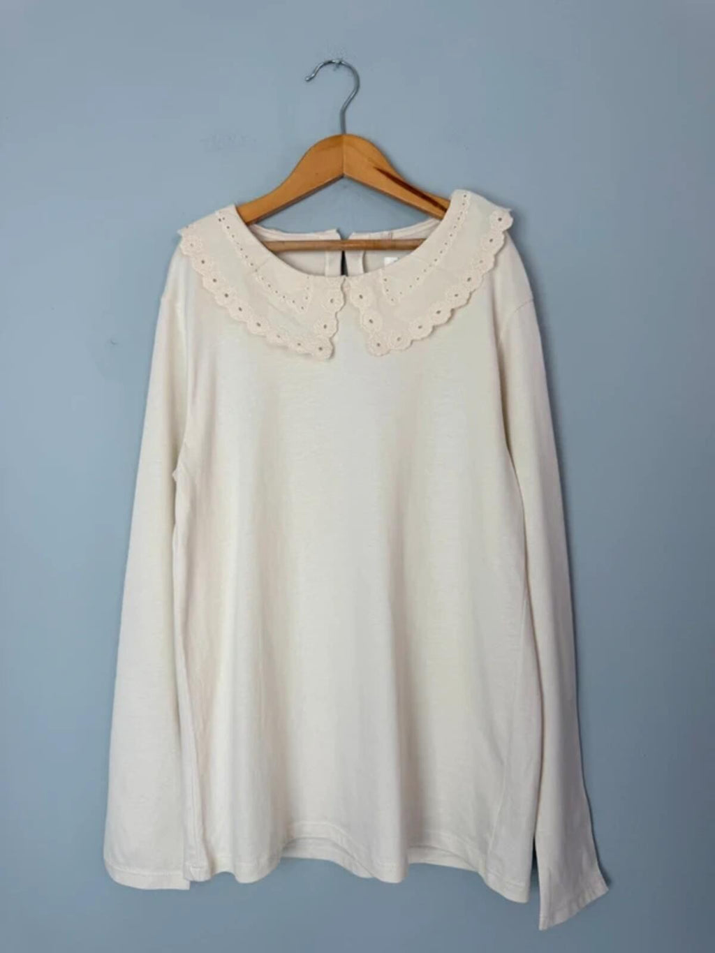 NEW Ex Next Cream Broderie Anglaise Long Sleeve Top - Girls 11 Years - Discounted high street clothing for children, ladies and men including everyday wear and seasonal styles. UK online