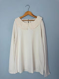 NEW Ex Next Cream Broderie Anglaise Long Sleeve Top - Girls 11 Years - Discounted high street clothing for children, ladies and men including everyday wear and seasonal styles. UK online