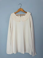 NEW Ex Next Cream Broderie Anglaise Long Sleeve Top - Girls 11 Years - Discounted high street clothing for children, ladies and men including everyday wear and seasonal styles. UK online