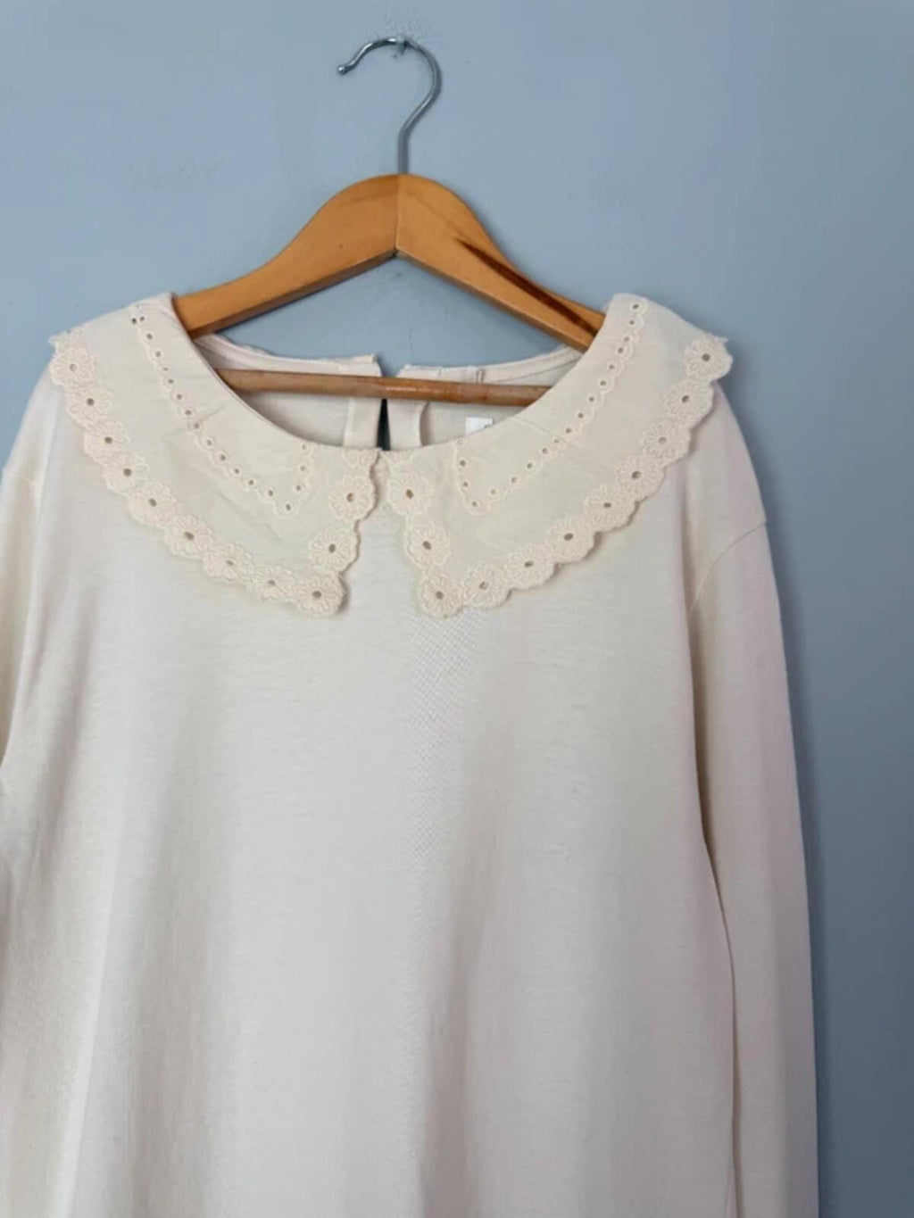 NEW Ex Next Cream Broderie Anglaise Long Sleeve Top - Girls 11 Years - Discounted high street clothing for children, ladies and men including everyday wear and seasonal styles. UK online