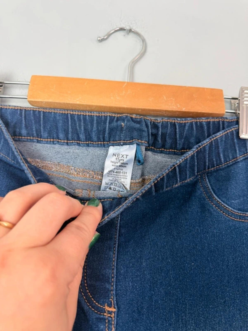 NEW Ex Next Dark Blue Skinny Jeggings - Girls 11 Years - Discounted high street clothing for children, ladies and men including everyday wear and seasonal styles. UK online