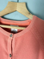 NEW Ex Next Faded Orange Coral Fine Knit Cardigan - Girls 11 Years - Discounted high street clothing for children, ladies and men including everyday wear and seasonal styles. UK online