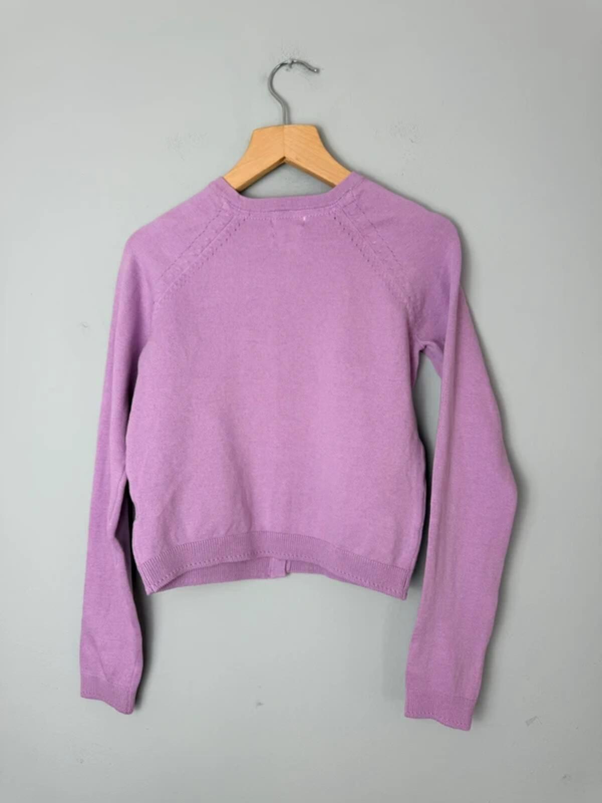 NEW Ex Next Fine Knit Lilac Purple Button Cardigan - Girls 5 Years - Discounted high street clothing for children, ladies and men including everyday wear and seasonal styles. UK online