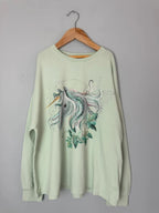 NEW Ex Next Green Unicorn Glitter Lightweight Sweater Jumper - Girls 11 Years - Discounted high street clothing for children, ladies and men including everyday wear and seasonal styles. UK online