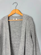 NEW Ex Next Grey Fluffy Long Line Open Cardigan - Girls 9 Years - Discounted high street clothing for children, ladies and men including everyday wear and seasonal styles. UK online