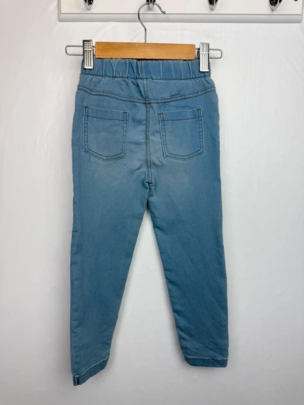 NEW Ex Next Light Blue Denim Jeggings - Girls 3 - 4 Years - Discounted high street clothing for children, ladies and men including everyday wear and seasonal styles. UK online