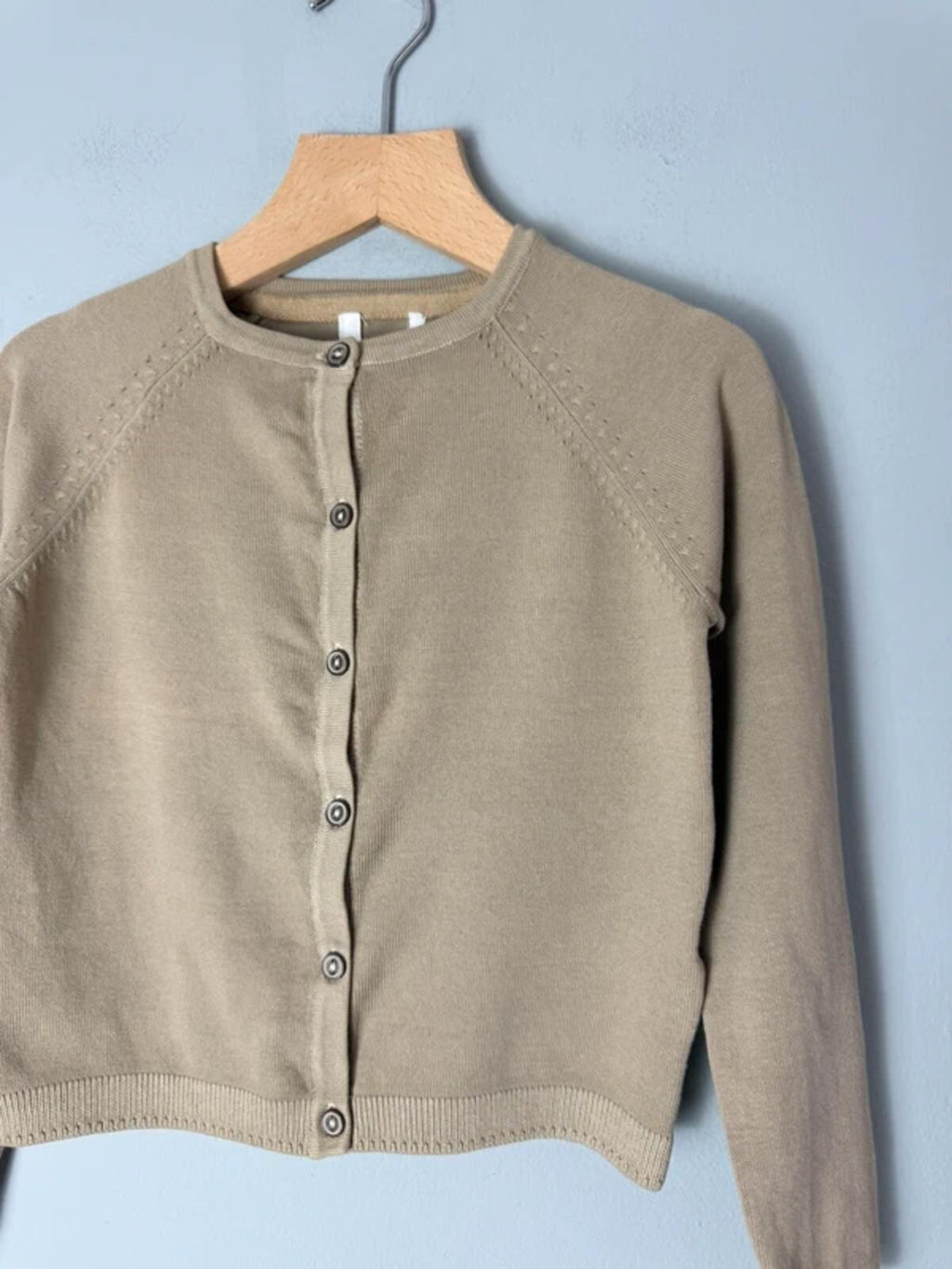 NEW Ex Next Light Brown Fine Knit Cardigan - Girls 2 Years - Discounted high street clothing for children, ladies and men including everyday wear and seasonal styles. UK online