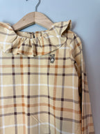 NEW Ex Next Plaid Bear Long Sleeve Top - Girls 5 - 6 Years - Discounted high street clothing for children, ladies and men including everyday wear and seasonal styles. UK online