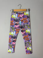NEW Ex Next Purplw Graffiti Leggings - Girls 5 Years - Discounted high street clothing for children, ladies and men including everyday wear and seasonal styles. UK online