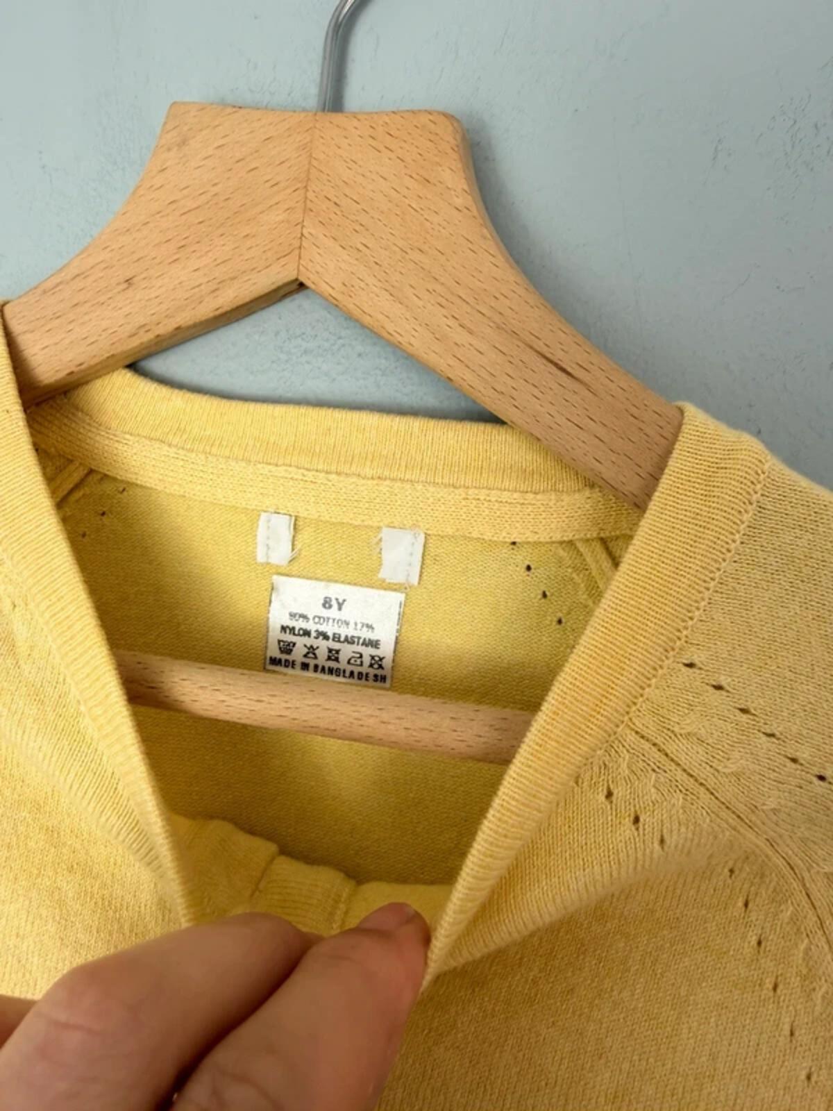 NEW Ex Next Yellow Lemon Summer Fine Knit Cardigan Girls 8 Years - Discounted high street clothing for children, ladies and men including everyday wear and seasonal styles. UK online