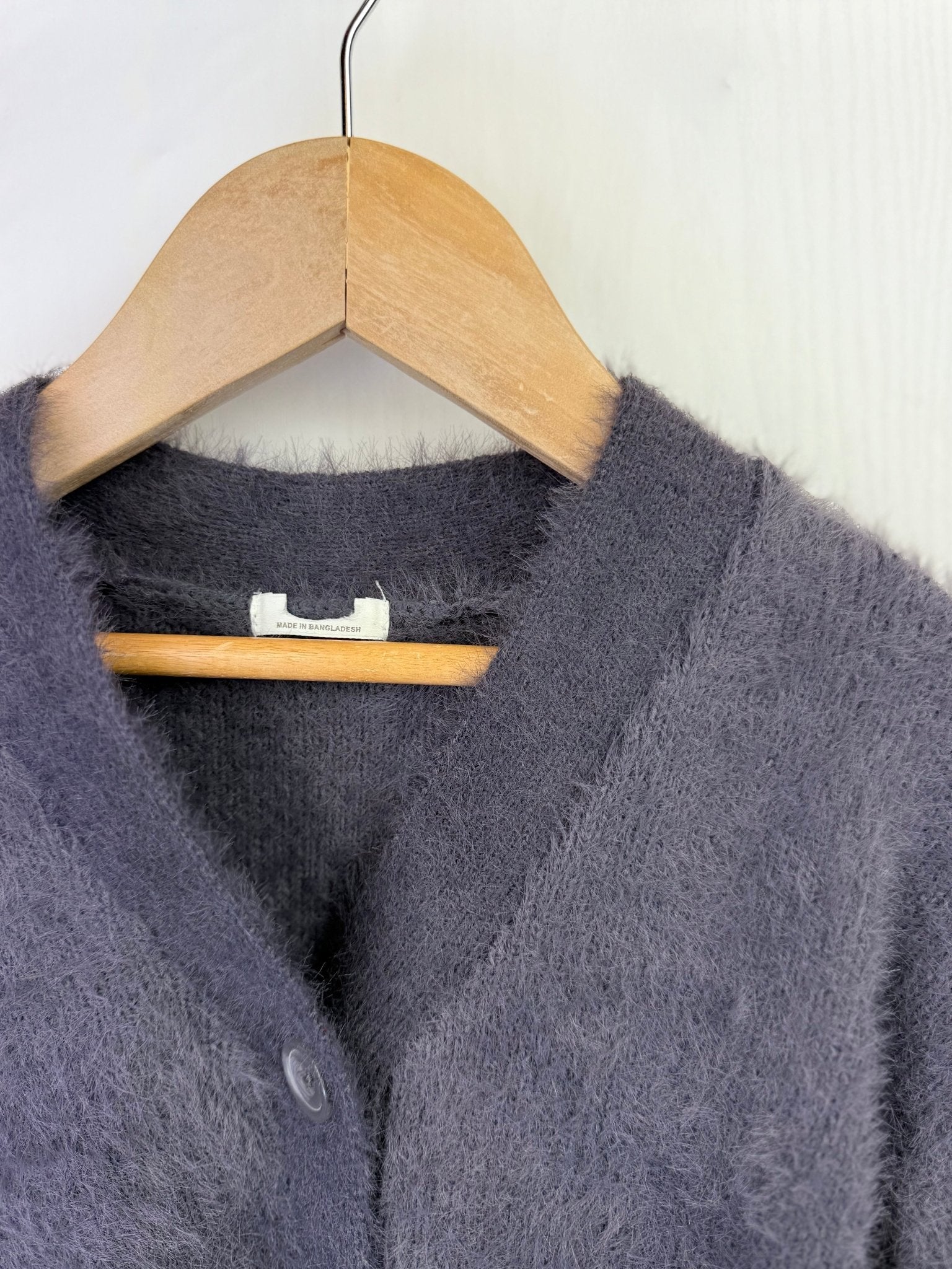 NEW Charcoal Fluffy Cropped Cardigan - Girls 5 - 6 Years - Back On The Shelves High Street Discount Outlet Online UK