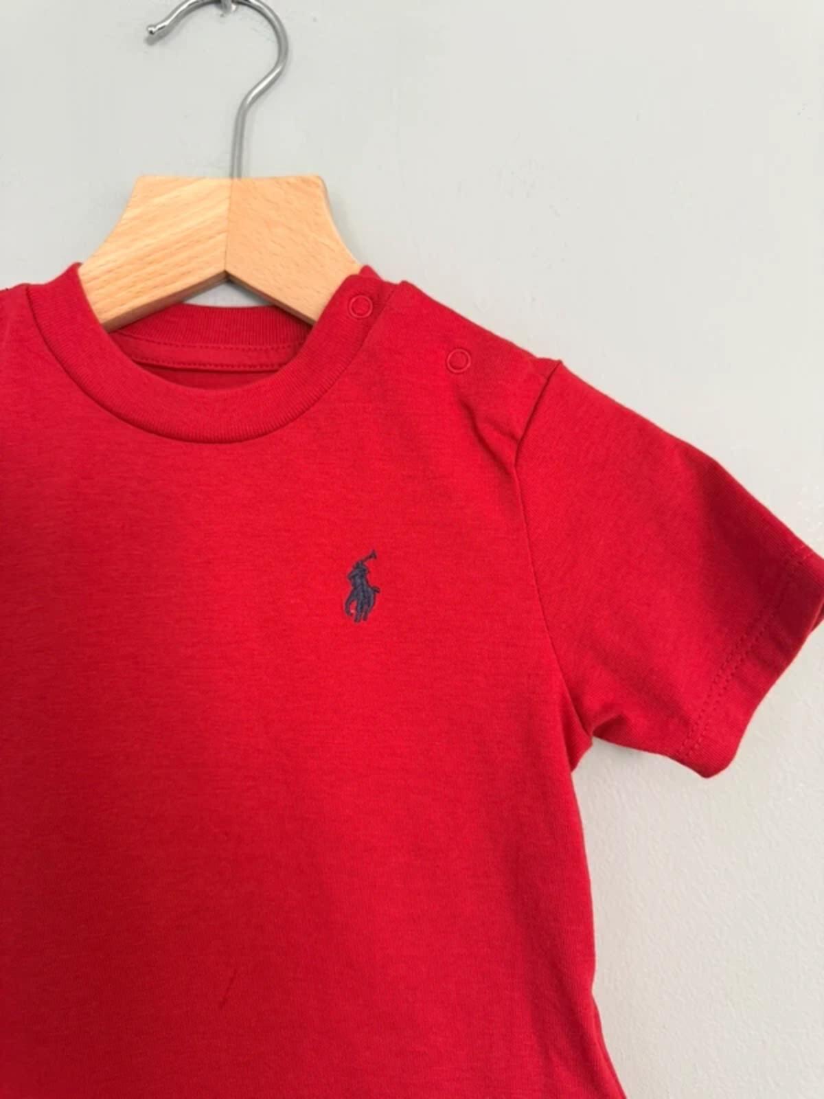 NEW Ex Ralph Lauren Red Short Sleeve Summer Top - Boys 9 Months - Discounted high street clothing for children, ladies and men including everyday wear and seasonal styles. UK online