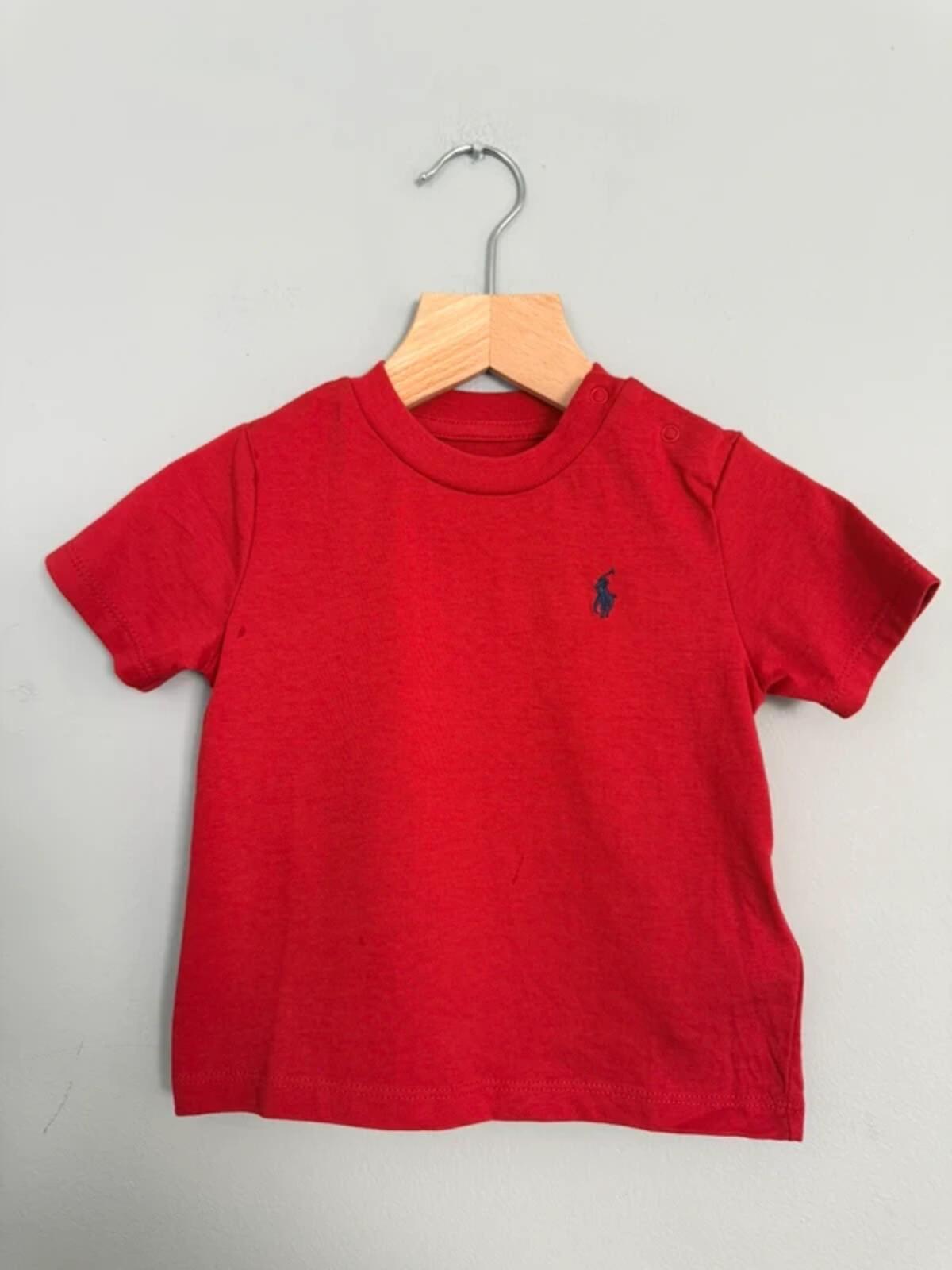 NEW Ex Ralph Lauren Red Short Sleeve Summer Top - Boys 9 Months - Discounted high street clothing for children, ladies and men including everyday wear and seasonal styles. UK online