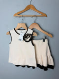 NEW H&M Cream & Black Floral Knit Co - ord Top & Skirt Set - Girls 2 - 3 Years - Discounted high street clothing for children, ladies and men including everyday wear and seasonal styles. UK online