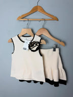 NEW H&M Cream & Black Floral Knit Co - ord Top & Skirt Set - Girls 2 - 3 Years - Discounted high street clothing for children, ladies and men including everyday wear and seasonal styles. UK online