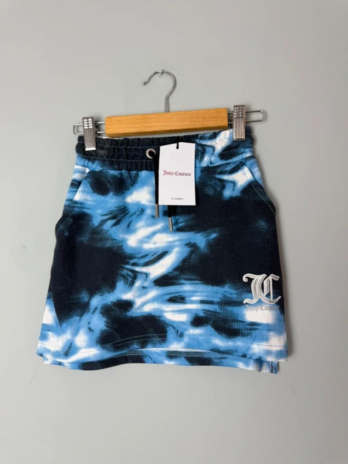 NEW Juicy Couture Blue, Navy & White Tie Dye Jersey Tracksuit Skirt Girls 3 - 4 Years - Discounted high street clothing for children, ladies and men including everyday wear and seasonal styles. UK online