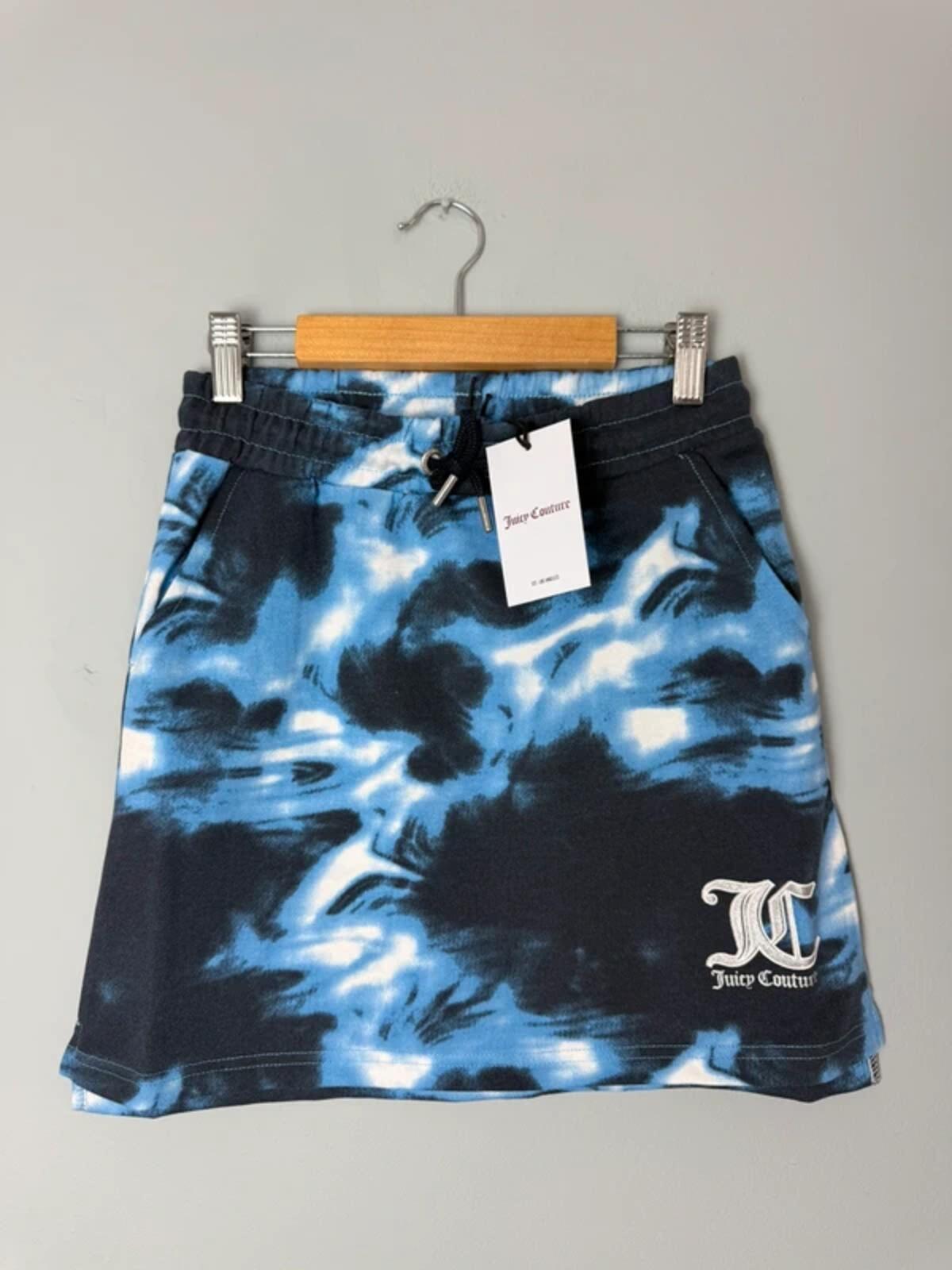 NEW Juicy Couture Blue, White & Navy Tie Dye Jersey Tracksuit Skirt Girls 10 - 11 Years - Discounted high street clothing for children, ladies and men including everyday wear and seasonal styles. UK online