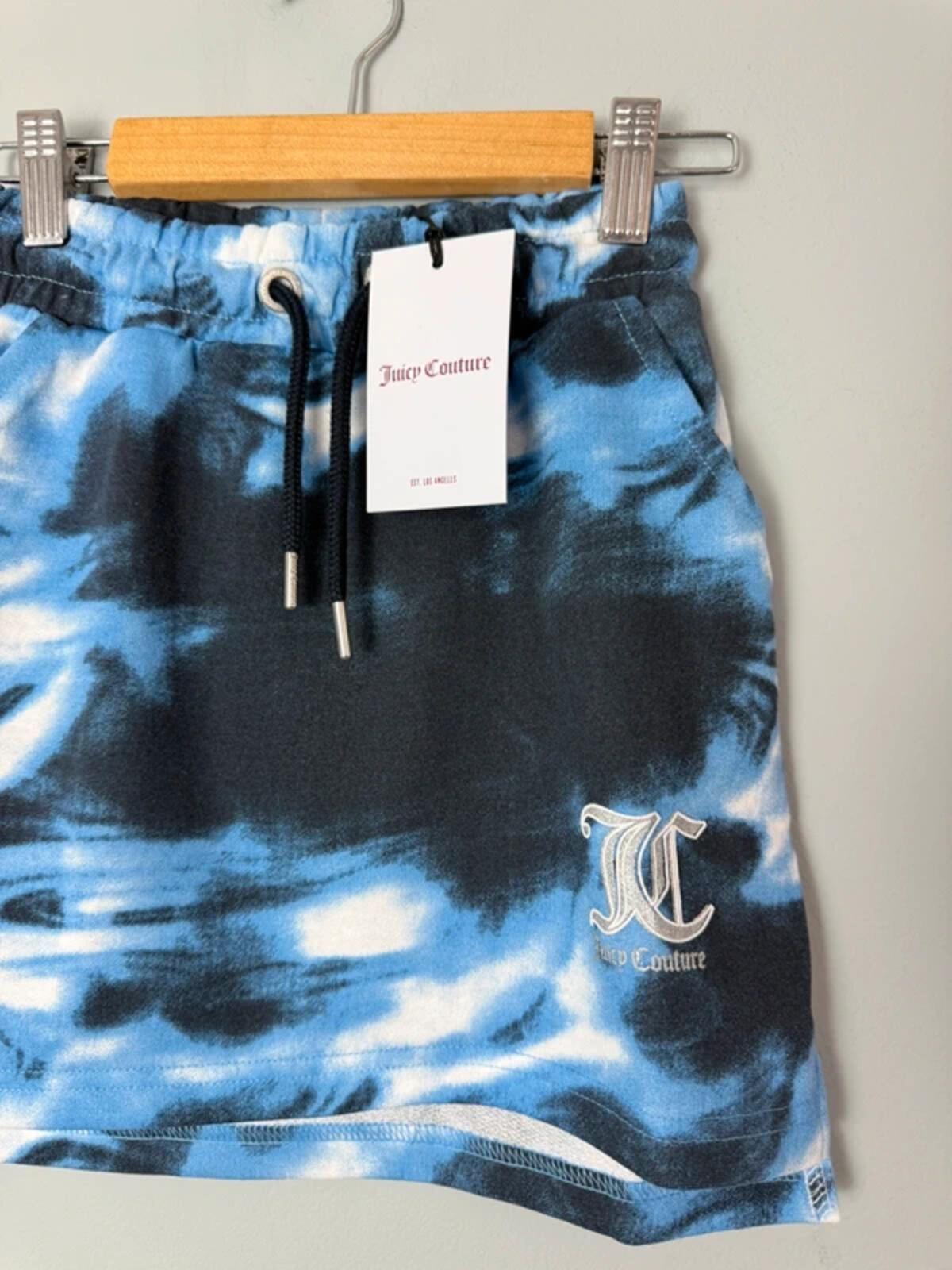 NEW Juicy Couture Blue, White & Navy Tie Dye Jersey Tracksuit Skirt Girls 5 - 6 Years - Discounted high street clothing for children, ladies and men including everyday wear and seasonal styles. UK online