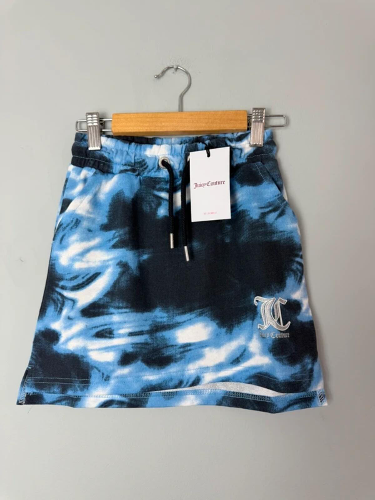 NEW Juicy Couture Blue, White & Navy Tie Dye Jersey Tracksuit Skirt Girls 5 - 6 Years - Discounted high street clothing for children, ladies and men including everyday wear and seasonal styles. UK online
