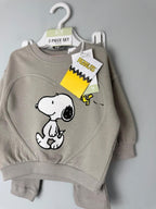 NEW Lefties Peanuts Snoopy 2 Piece Co - ord Jumper & Leggings - Unisex 6 - 9 Months - Discounted high street clothing for children, ladies and men including everyday wear and seasonal styles. UK online