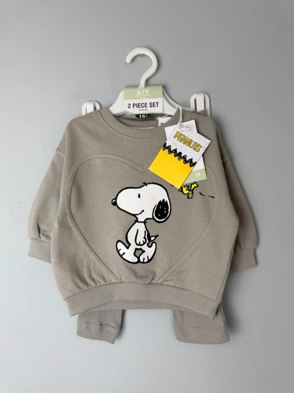 NEW Lefties Peanuts Snoopy 2 Piece Co - ord Jumper & Leggings - Unisex 6 - 9 Months - Discounted high street clothing for children, ladies and men including everyday wear and seasonal styles. UK online