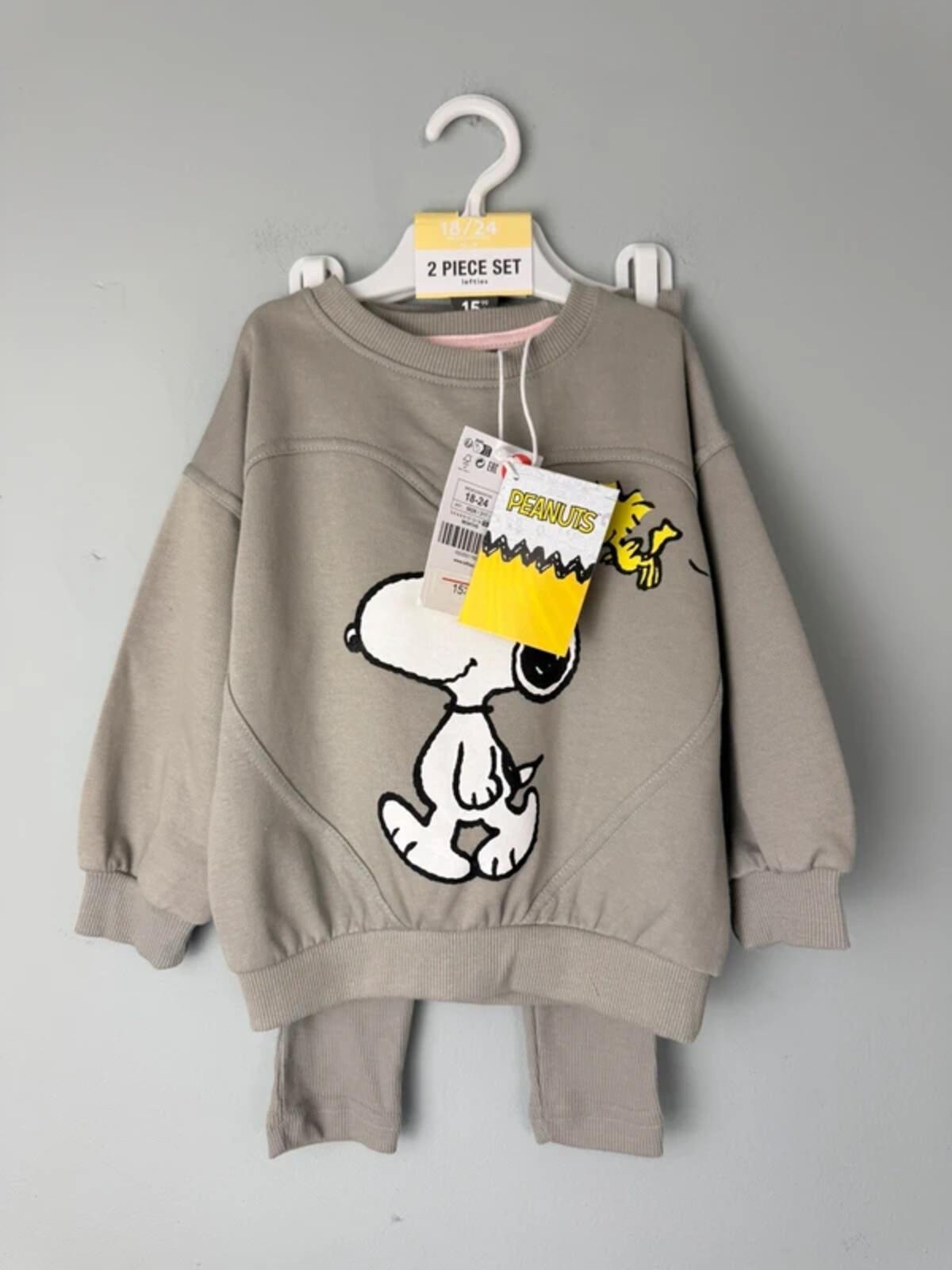 NEW Lefties Peanuts Snoopy 2 Piece Co - ord set Jumper Leggings - Girls Boys 18 - 24 Months - Discounted high street clothing for children, ladies and men including everyday wear and seasonal styles. UK online