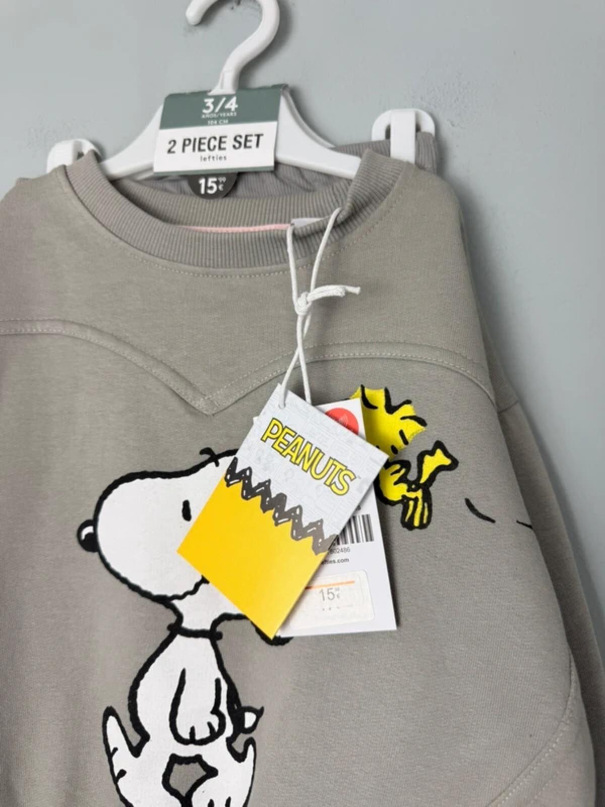 NEW Lefties Peanuts Snoopy 2 Piece Co - ord Set Jumper Leggings - Girls Boys 3 - 4 Years - Discounted high street clothing for children, ladies and men including everyday wear and seasonal styles. UK online