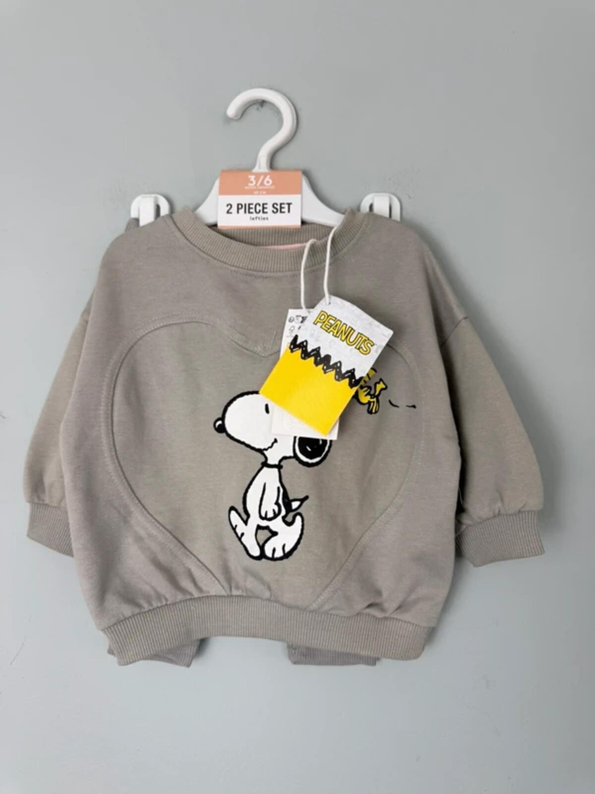 NEW Lefties Peanuts Snoopy Jumper & Leggings Co - ord Set - Unisex 3 - 6 Months - Discounted high street clothing for children, ladies and men including everyday wear and seasonal styles. UK online