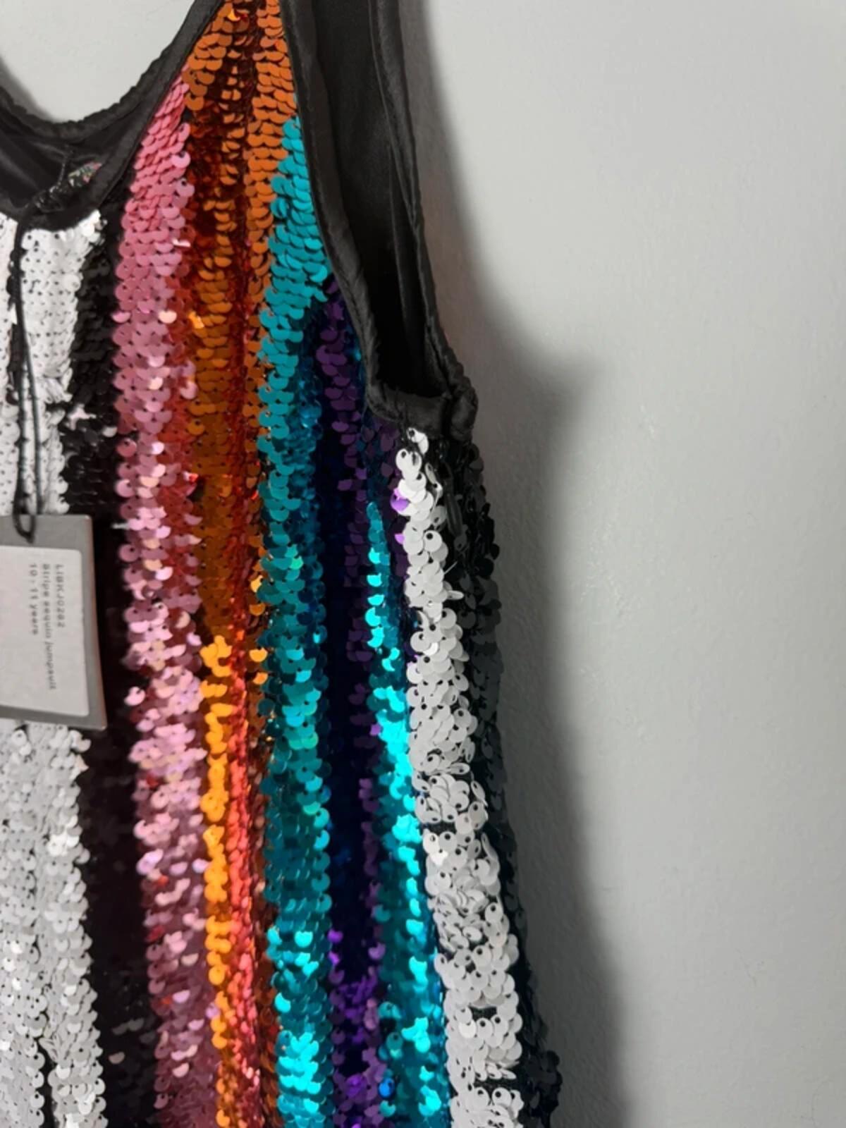 NEW Liberated Folk Mulitcolour Sequin Jumpsuit - Girls 10 - 11 Years - Discounted high street clothing for children, ladies and men including everyday wear and seasonal styles. UK online