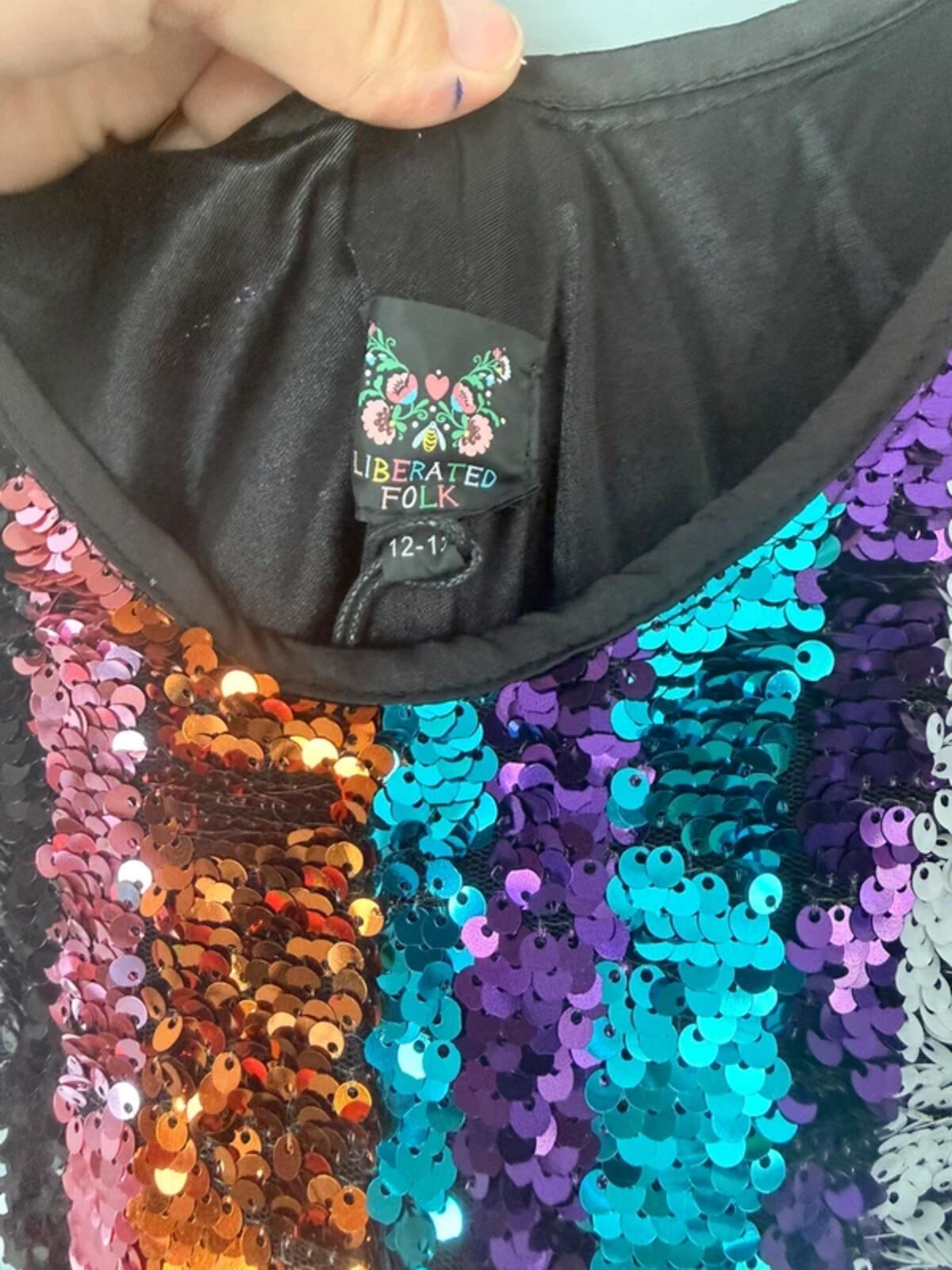 NEW Liberated Folk Multicolour Sequin Jumpsuit - Girls 12 - 13 Years - Discounted high street clothing for children, ladies and men including everyday wear and seasonal styles. UK online