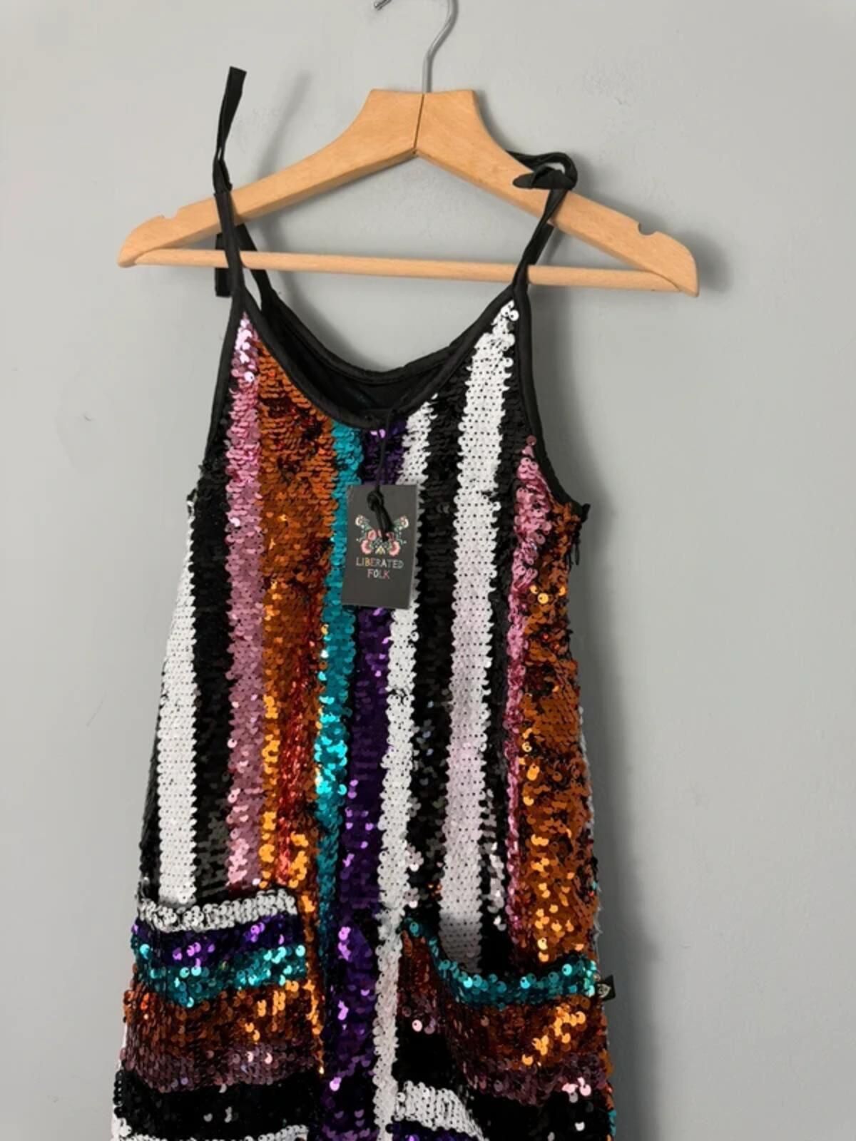 NEW Liberated Folk Multicolour Sequin Jumpsuit - Girls 4 - 5 Years - Discounted high street clothing for children, ladies and men including everyday wear and seasonal styles. UK online