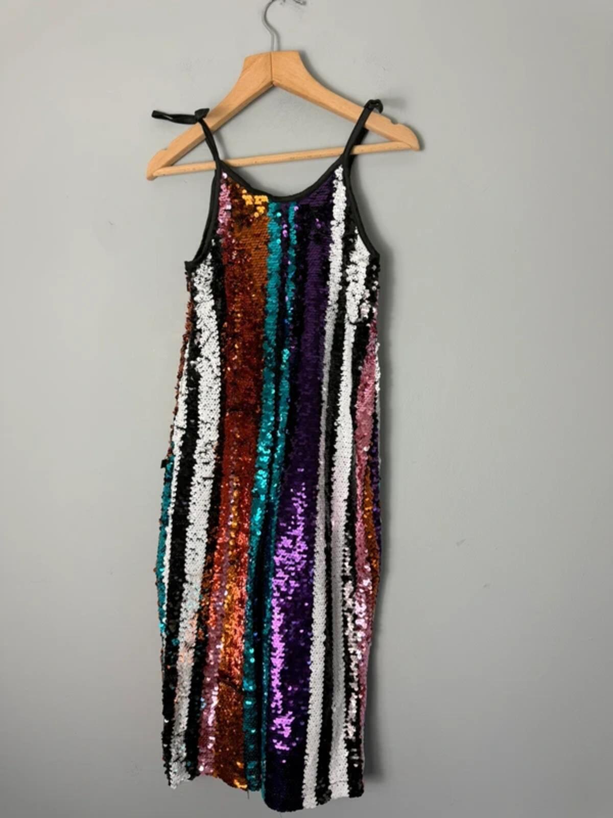 NEW Liberated Folk Multicolour Sequin Jumpsuit - Girls 4 - 5 Years - Discounted high street clothing for children, ladies and men including everyday wear and seasonal styles. UK online