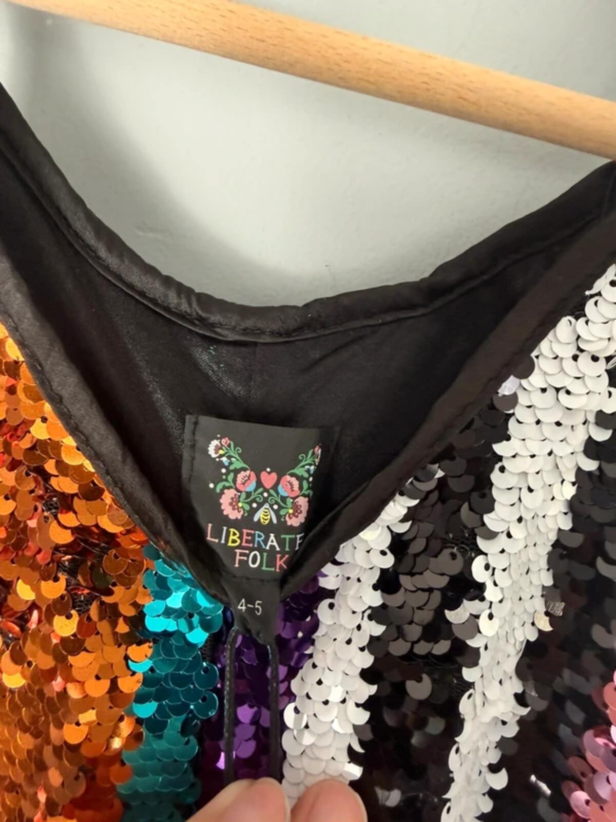 NEW Liberated Folk Multicolour Sequin Jumpsuit - Girls 4 - 5 Years - Discounted high street clothing for children, ladies and men including everyday wear and seasonal styles. UK online