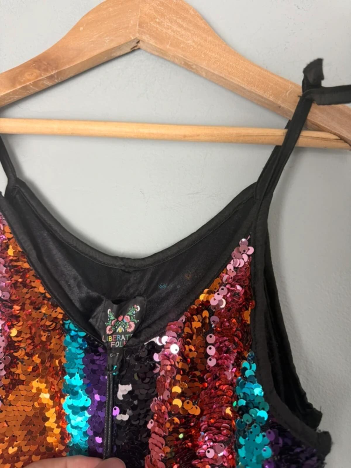 NEW Liberated Folk Multicolour Sequin Jumpsuit - Girls 6 - 7 Years - Discounted high street clothing for children, ladies and men including everyday wear and seasonal styles. UK online