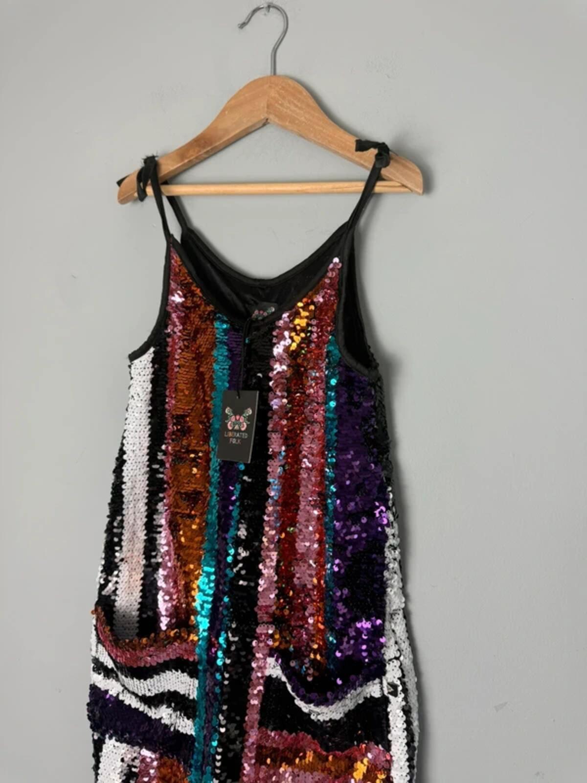 NEW Liberated Folk Multicolour Sequin Jumpsuit - Girls 6 - 7 Years - Discounted high street clothing for children, ladies and men including everyday wear and seasonal styles. UK online