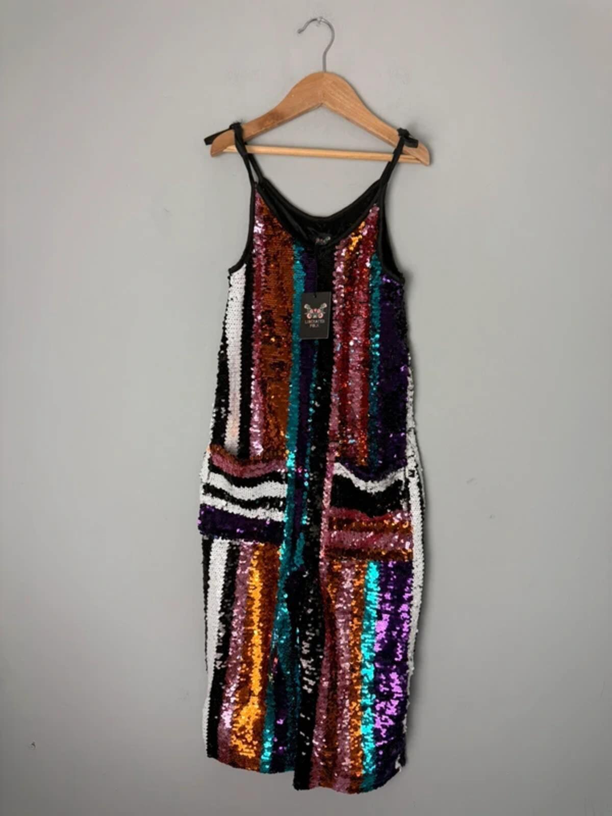 NEW Liberated Folk Multicolour Sequin Jumpsuit - Girls 6 - 7 Years - Discounted high street clothing for children, ladies and men including everyday wear and seasonal styles. UK online