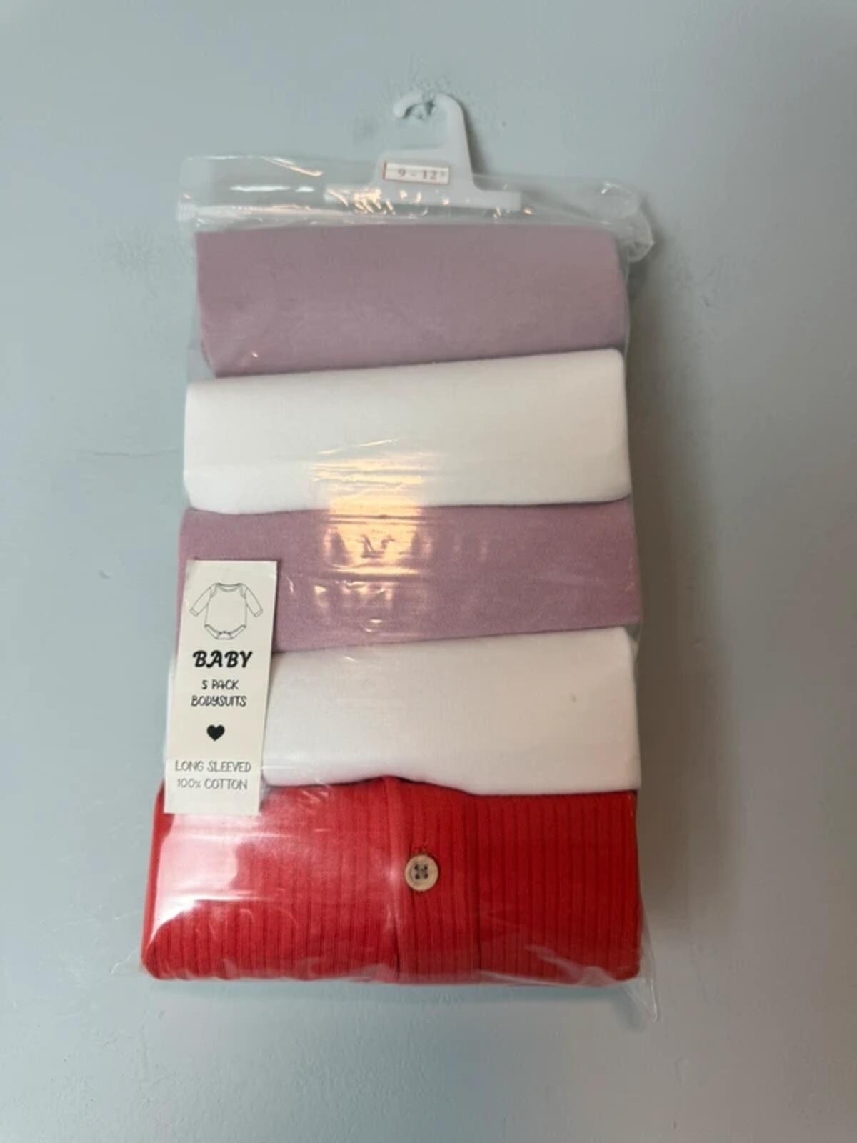 NEW Long Sleeve Baby Bodysuits - John Lewis & Next - Girls 9 - 12 Months - Discounted high street clothing for children, ladies and men including everyday wear and seasonal styles. UK online
