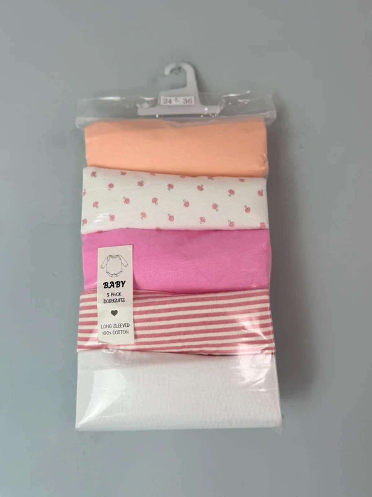 NEW Long Sleeve Bodysuits Set - Mixed Brands - Girls 24 - 36 Months - Discounted high street clothing for children, ladies and men including everyday wear and seasonal styles. UK online