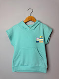 NEW Matalan Green/Blue Dinosaur Sleeveless Summer Hoodie - Boys 18 - 23 Months - Discounted high street clothing for children, ladies and men including everyday wear and seasonal styles. UK online