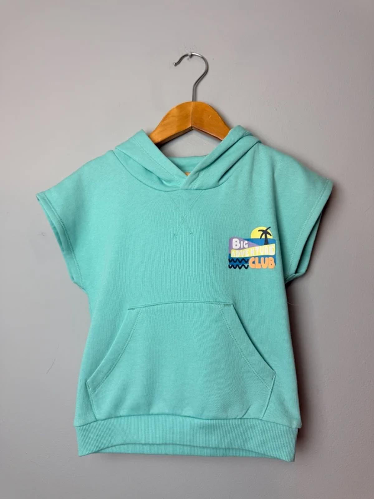 NEW Matalan Green/Blue Dinosaur Sleeveless Summer Hoodie - Boys 18 - 23 Months - Discounted high street clothing for children, ladies and men including everyday wear and seasonal styles. UK online